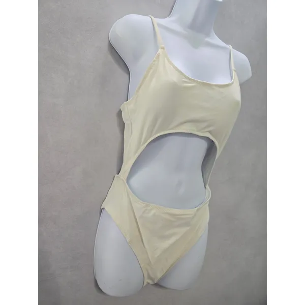 White One Piece 90s Y2K Swimsuit Beach Vacation Resort Sexy Large - Image 3