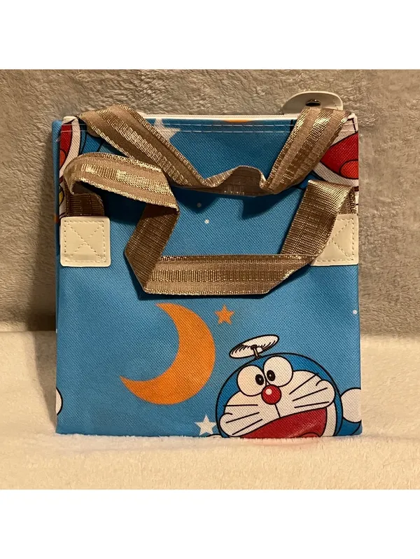 Doraemon Blue foldable shopping Tote Bag - Image 2
