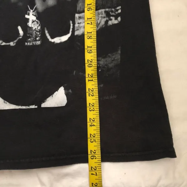 Tupac Black white Rap Hip Hop Music Large Graphic Tee streetwear. Size S Measurement in pics #goth #grunge #punk - Image 5