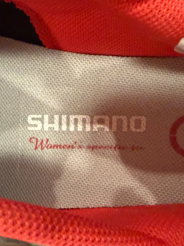 Shimano SH-WM34 Women's MTB Cycling Shoes Gray Pink Red Size US 9.5 EU 42 - Image 7