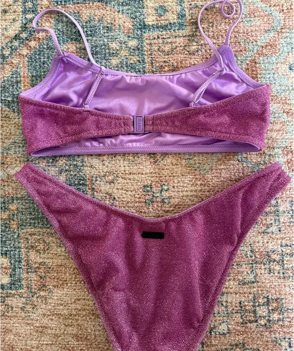 Triangl Purple Sparkle Bikini Set - Image 3