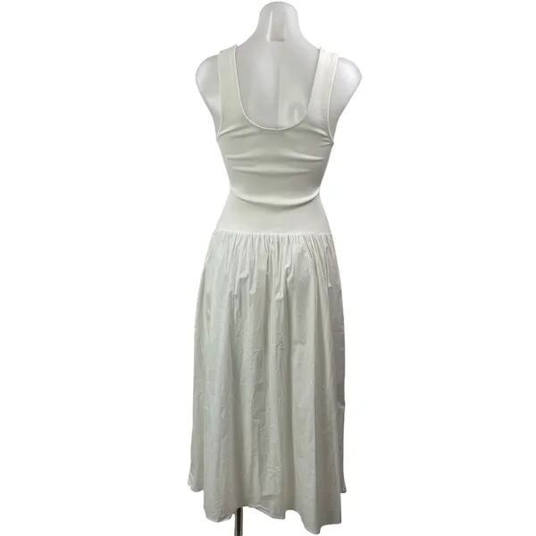 WeWoreWhat Women's White Sleeveless Drop Waist Fit & Flare Mini Tank Dress Sz S - Image 3
