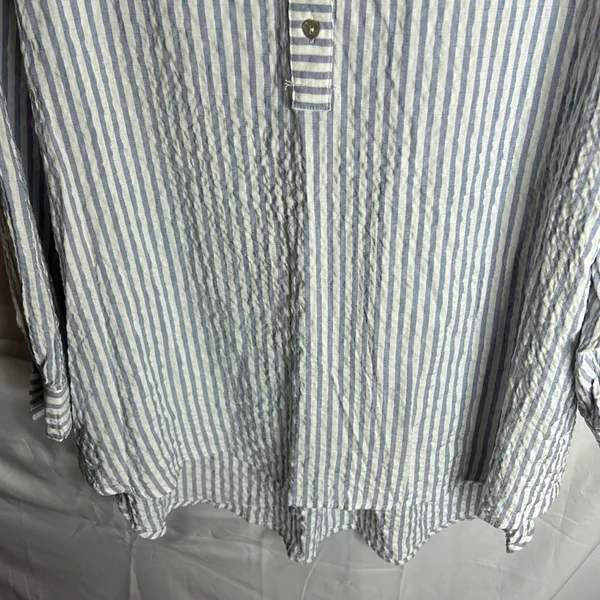 Jane + Delancey 5 Button Henley Rayon Tunic Size 1X Stripes long Sleeve NWT - Image 6