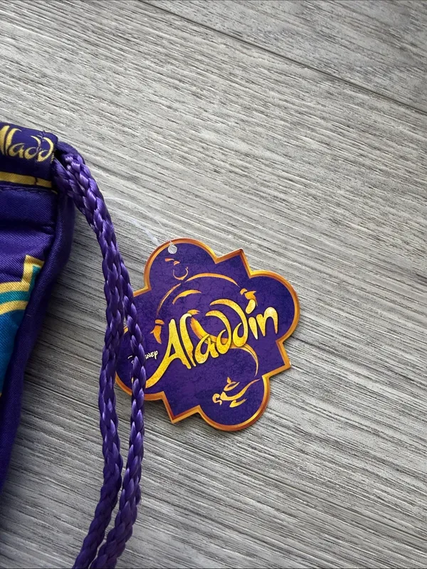 Disney Aladdin Purple & Gold Drawstring Backpack - Image 2