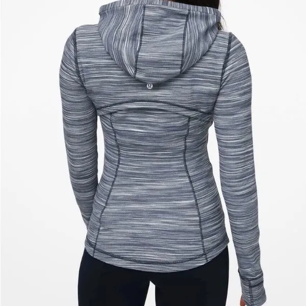 1067. Lululemon Hooded Define Jacket Nulu Size 2 Space Dye Herringbone - Image 2
