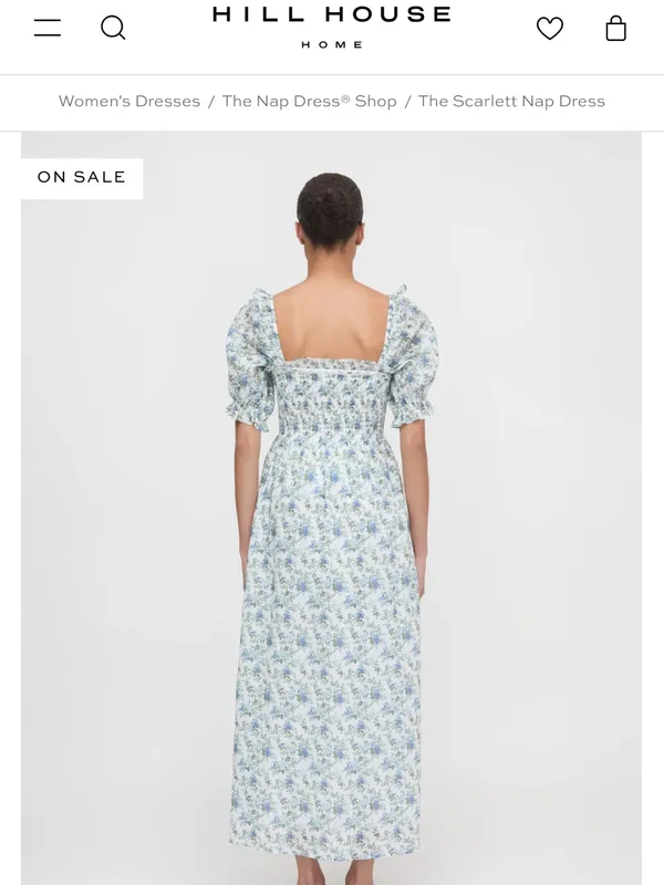 Hill House the Scarlett midi nap dress English daisy XS - Image 2