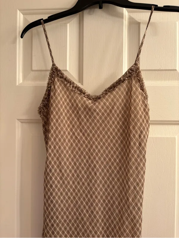 Reformation Beige Geometric Maxi Slip Dress - Image 2