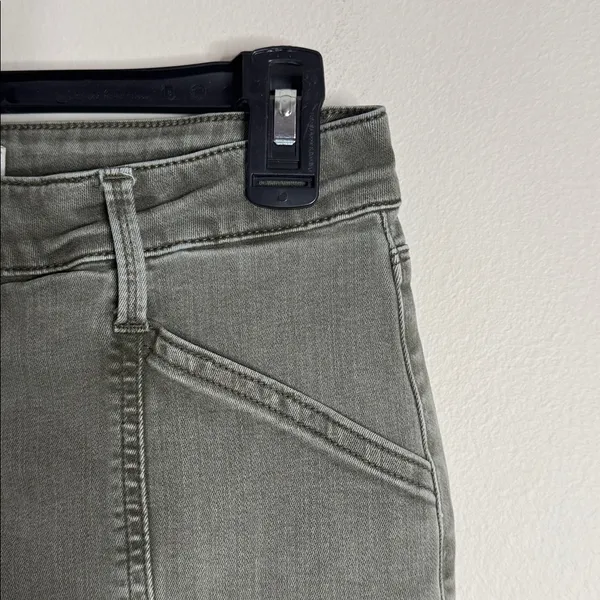 Pistola Hannah Cargo Khaki/Green Denim Zip Pocket Skinny Jeans Pants size 29 - Image 6