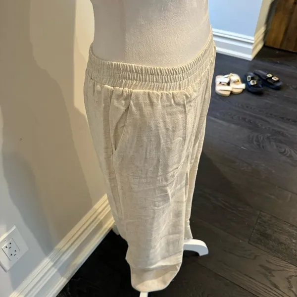 Garage Off White Linen Pants - Image 3