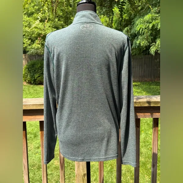 Under Armour Threadborne Teal Herringbone Quarter-Zip EUC Medium - Image 3