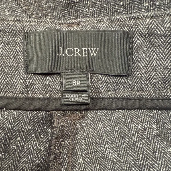 J Crew Pants Women 8P Gray Ankle Zip Slim Fit Mid Rise Office Business Casual - Image 8