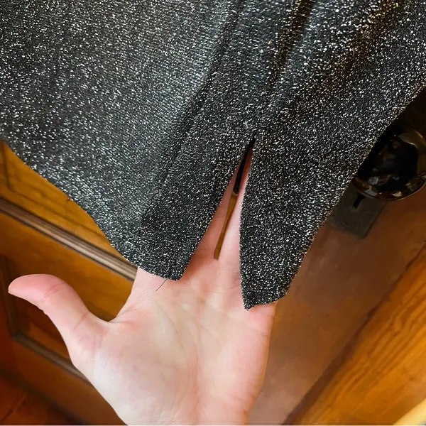 Elegant Black & Silver Sparkly Dress - Image 2