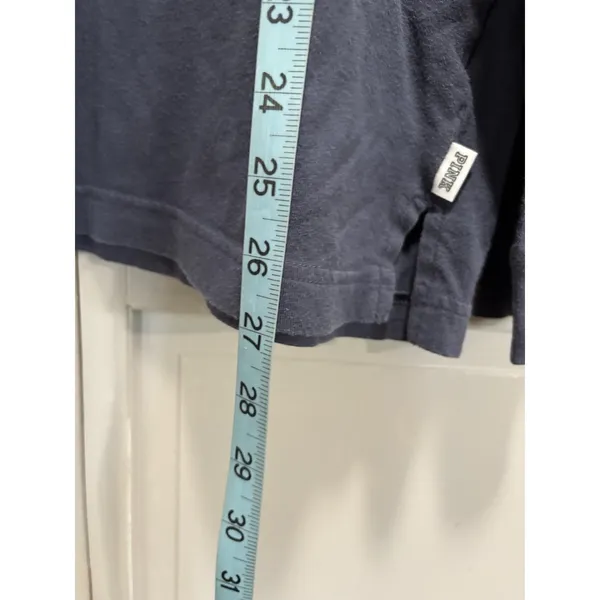 VS PINK‎ Bluish Gray Sequins Hoodie Sweatshirt Size M Long Sleeve Logo Graphic - Image 4