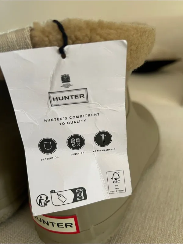 Hunter Women’s In/Out Faux Shearling Lined Boot, Allo Tan, Size UK9/US11, NWT - Image 12