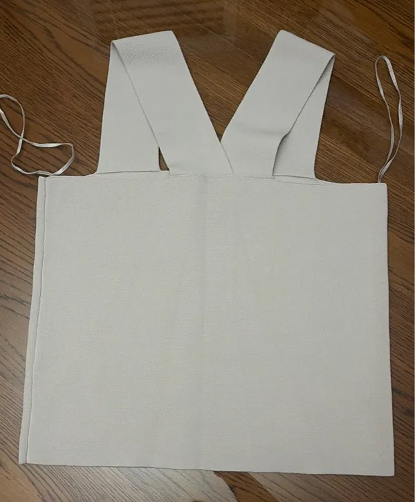 House of Harlow 1960 Cream Square Neck Tank Top - Image 2