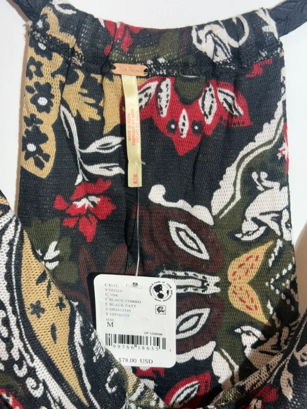 NWT Free People Laila Cowl Neck Braided Strap Cotton Crop Tank Top M - Image 5