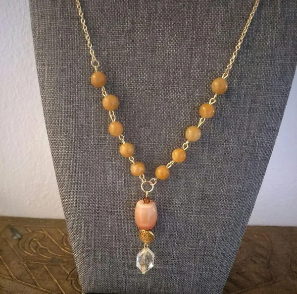 Agate & Jade Necklace - Image 3