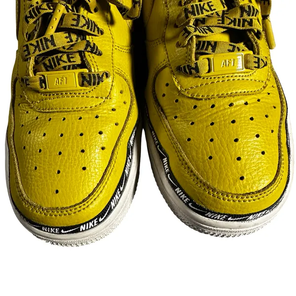 Nike Jordan Air Force 1 Low Yellow Black Logo Tape Sneakers Women’s Size 6.5 - Image 3