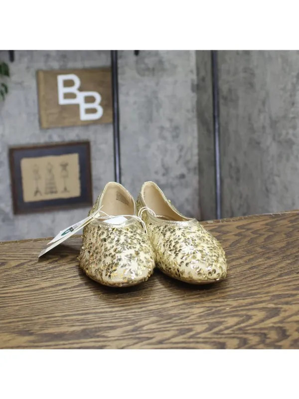 NWT A New Day Womens Sammie Shoes Sequin Ballet Flats 94685489 Gold Yellow 9M - Image 4
