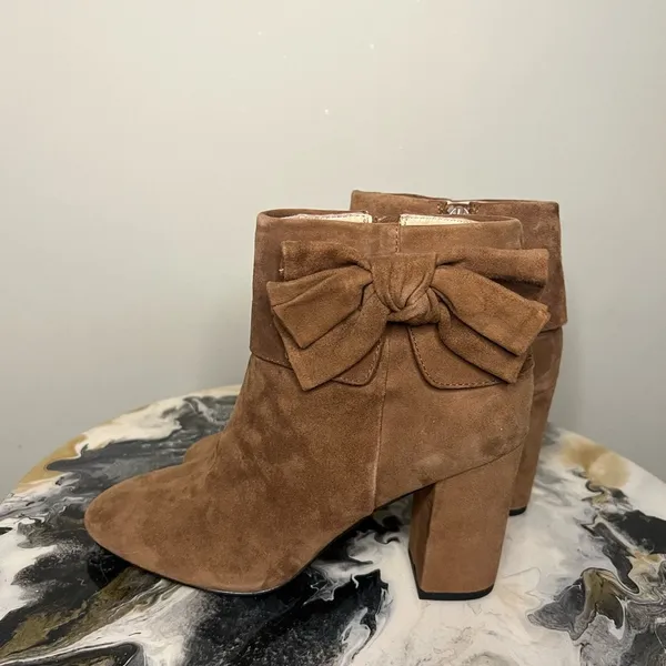 Kate Spade New York Brown Suede Ankle Booties with Bow - Image 16