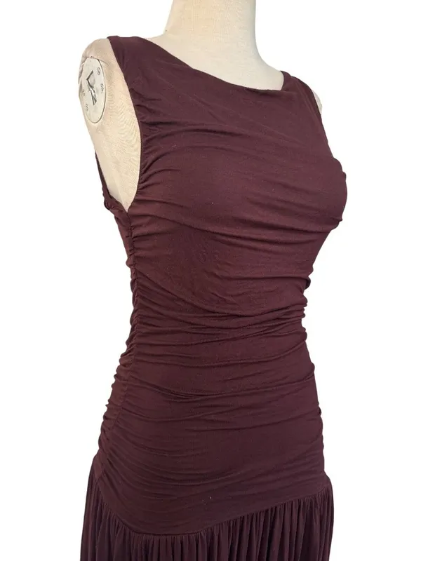 Summer Away Patmos Dress in Dark Walnut Small Womens Long Maxi - Image 5