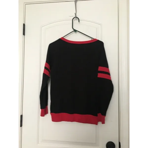 Batman Women's Juniors Graphic Print Sweatshirt Harley Quinn Ringer Size M - Image 8
