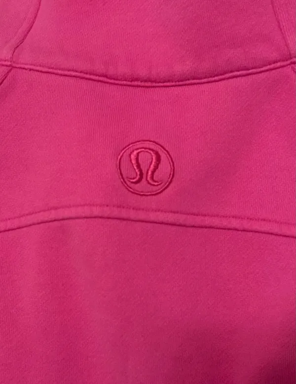 Lululemon full zip cropped scuba raspberry cream - Image 2