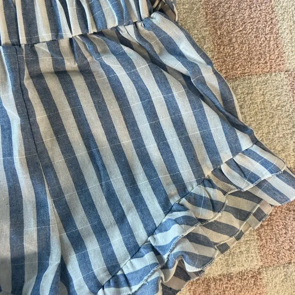 ZARA Blue and White Striped Two-Piece Set - Image 3