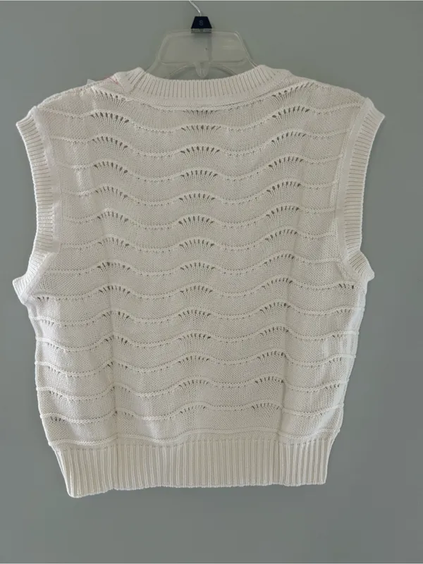 UNIONBAY Cream Knit Sweater vest large - Image 2