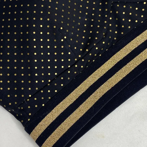 Allfenix Black and Gold Polka Dot Sports Racerback Bra Small - Image 5