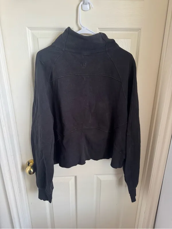 Lululemon Black Oversized Funnel Neck Scuba - Image 4