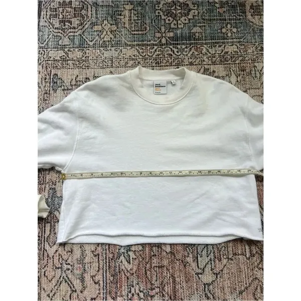 TNA Aritzia Sweatfleece Terry Fleece Perfect Fit Crew Neck Pullover Sweatshirt M - Image 10