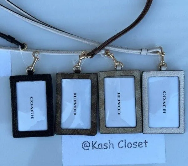 Coach Chalk Id Lanyard In Signature Canvas - Image 4