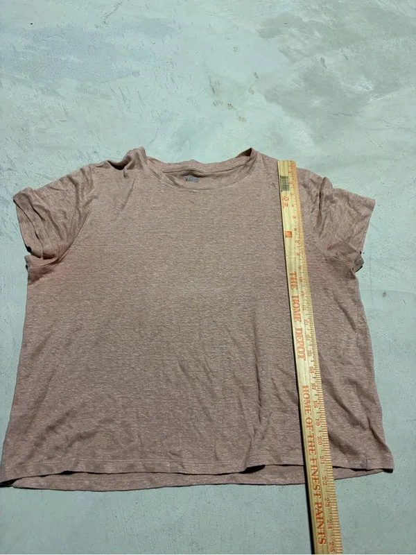J. Crew linen tee linen yarns knit goods large pink - Image 5