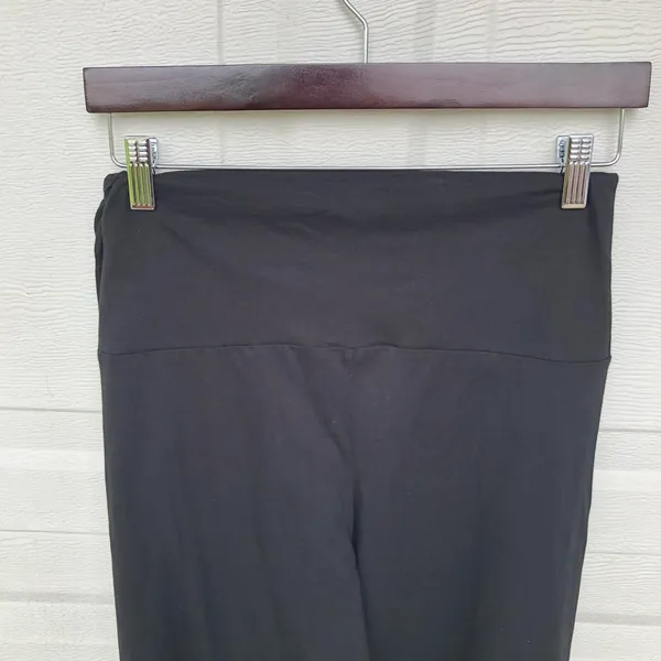OMRA Women’s Pants Black Wide Leg Knit Drawstring Medium - Image 6