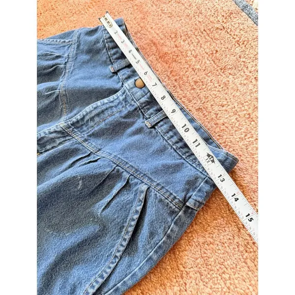 Vintage Tiger High Rise Denim Bermuda Shorts Blue Made in USA Women’s S - Image 5