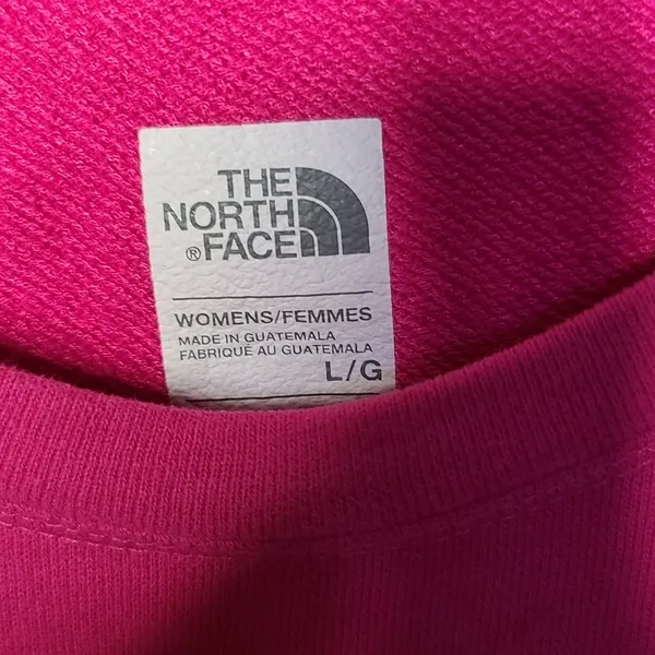 The North Face pink pullover sweatshirt sz Large - Image 3