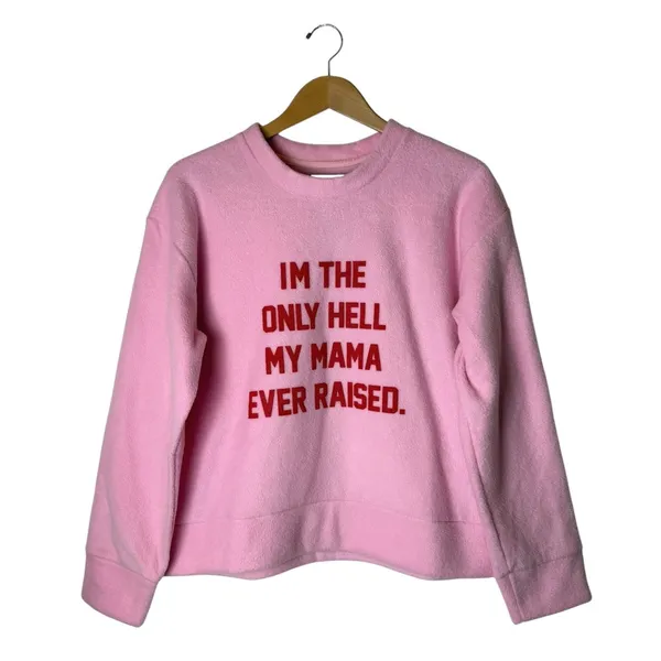 Daydream Nation Sweatshirt Women Small Pink NWT Graphic Print Lounge Athleisure - Image 2