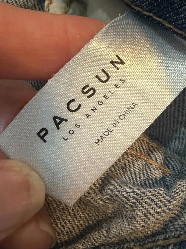 PACSUN High Rise Straight Denim Jeans Acid Wash 90's Size 26 - Image 11
