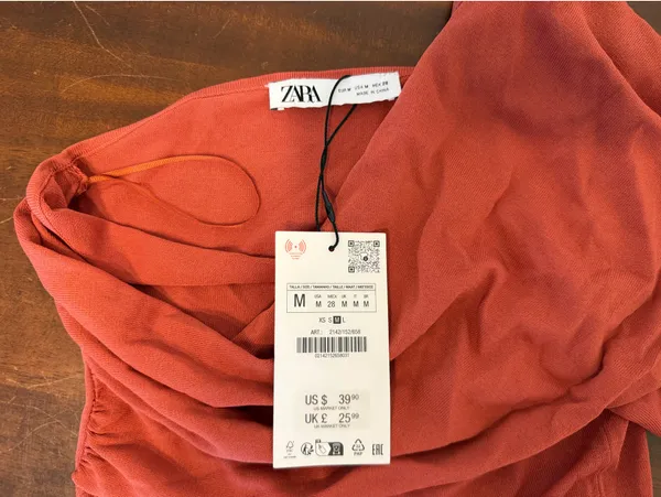 Zara draped knit sweater new with tags medium - Image 3