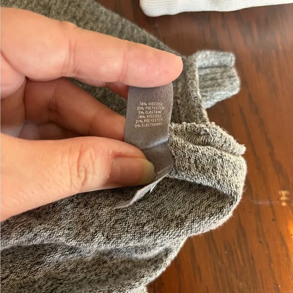 Aerie Gray Brushed Fleece Long Sleeve Top Size Smal - Image 4