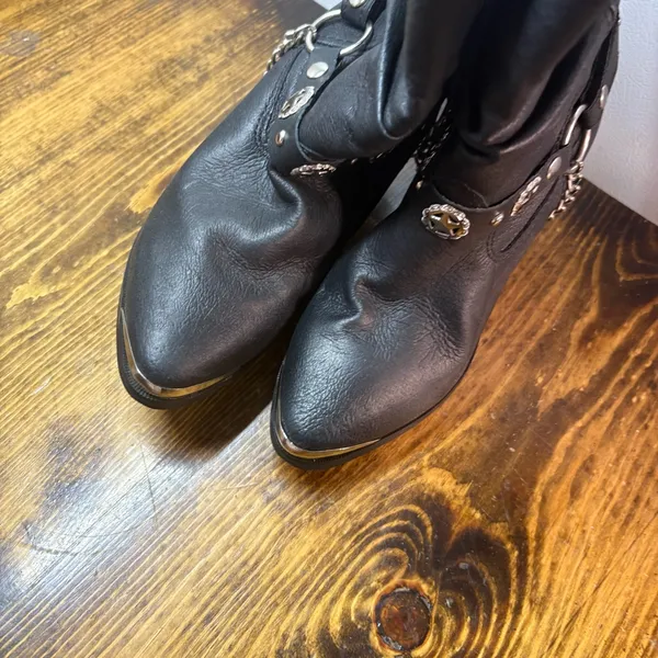 Dingo‎ Black Slouchy Western Boots Size 5 - Image 6