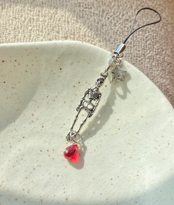 grunge street funky goth style skull phone charm/bag accessory/keychain/car display☠️ - Image 3