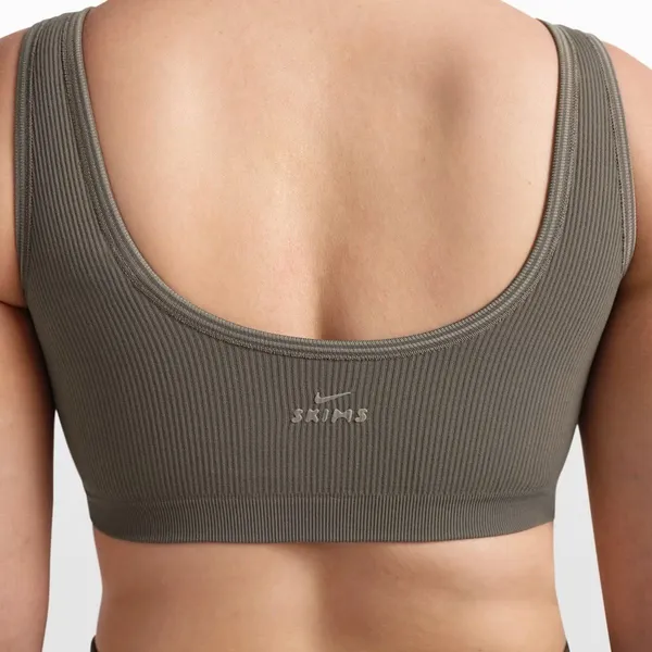 Nike Skims Ribbed Seamless Scoop Bra Dusty Oakmoss Dune Size Small - Image 10