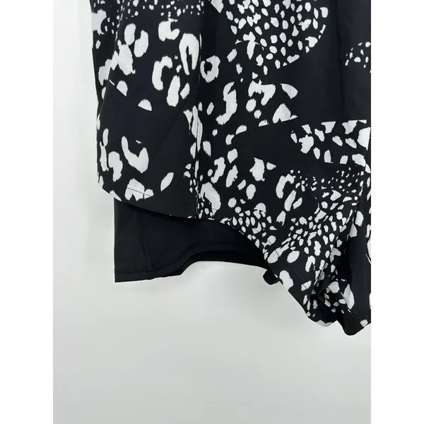DSG Womens 2X Black White Mixed‎ Camo 2-in-1 Running Shorts Compression DAW11193 - Image 3