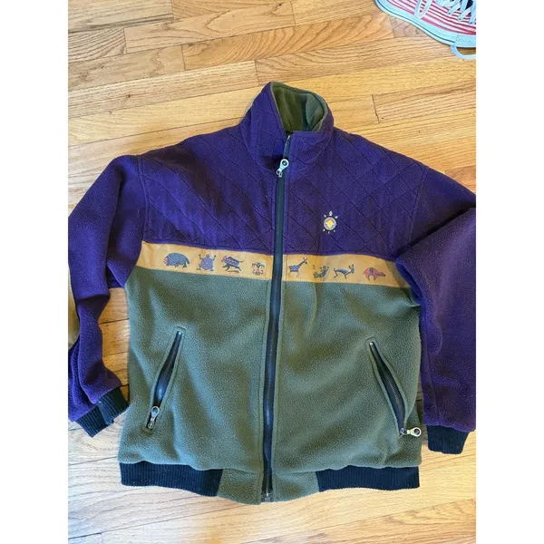 Tortuga Maria‎ Shelton UT Native American Fleece Polartec Zip Jacket Small - Image 2