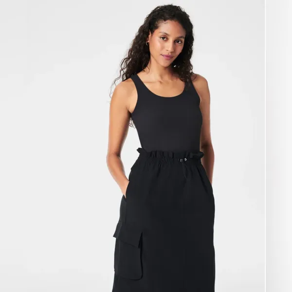 NWT Spanx Casual Fridays Cargo Maxi Dress in Black Sz XS‎ $168 - Image 5