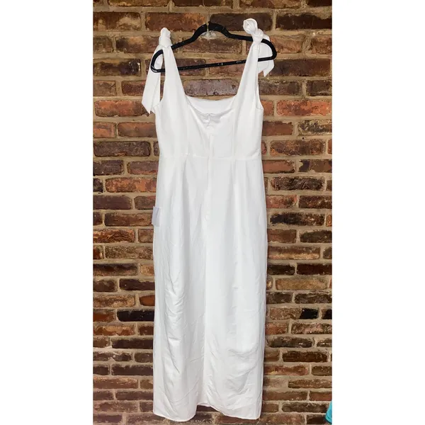 NWT Lulus Your Sweetie White Tie-Strap Column Maxi Dress Women's Size Large - Image 11