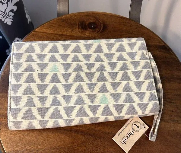 Threads Batik Style Clutch With Strap Multiple Inside Compartments Card Slots - Image 3