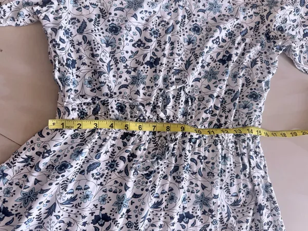 Margaux Riviera Women's Dress Sz XL Floral Drawstring Ruffle Spring Bloomcore - Image 3